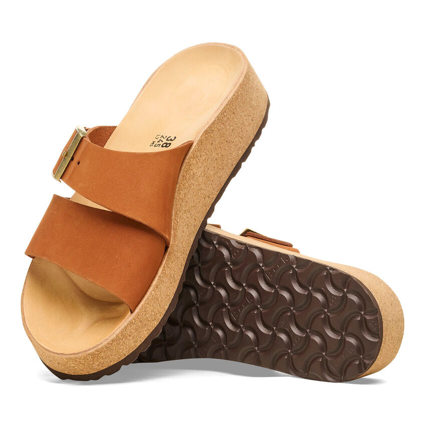 Birkenstock Almina Nubuck Leather Sandal in Pecan  Women's Footwear