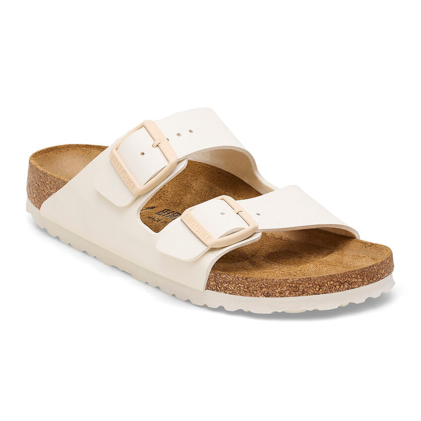 Birkenstock Women's Arizona Birko-Flor Sandal in Eggshell  Women's Footwear