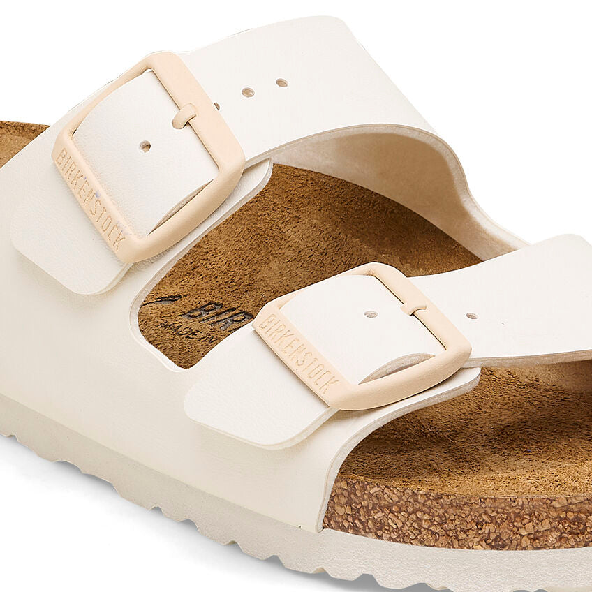 Birkenstock Women's Arizona Birko-Flor Sandal in Eggshell  Women's Footwear