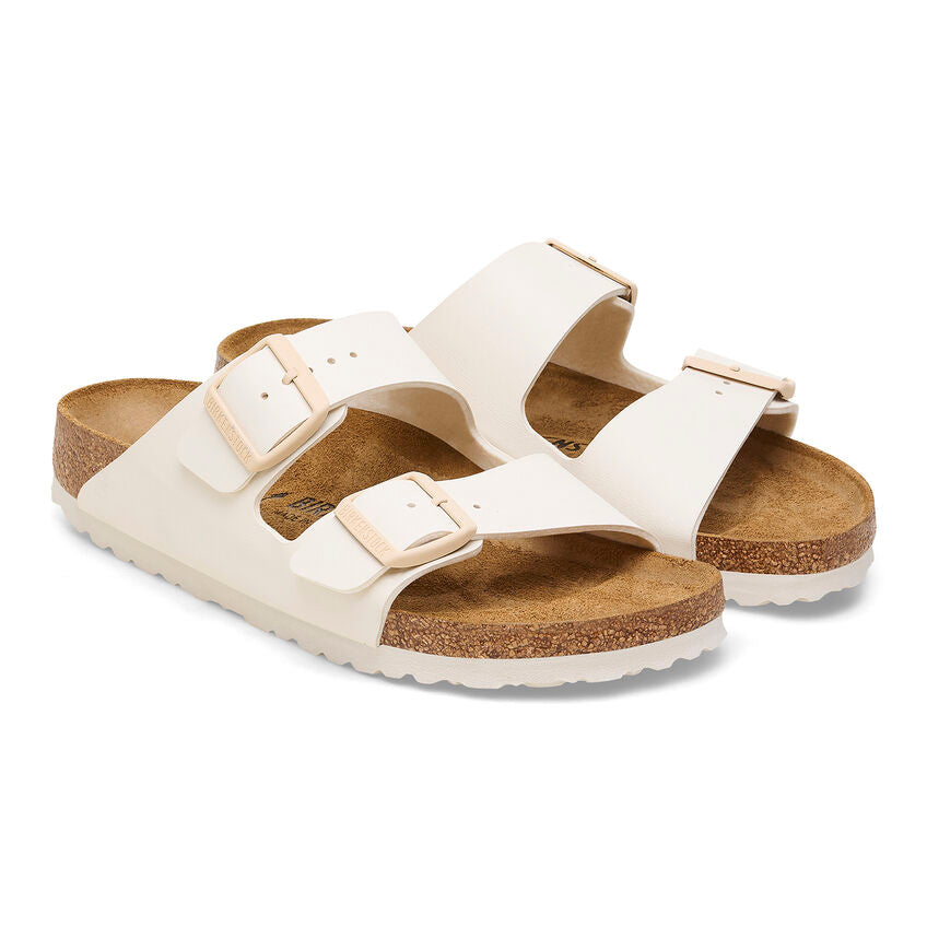 Birkenstock Women's Arizona Birko-Flor Sandal in Eggshell  Women's Footwear