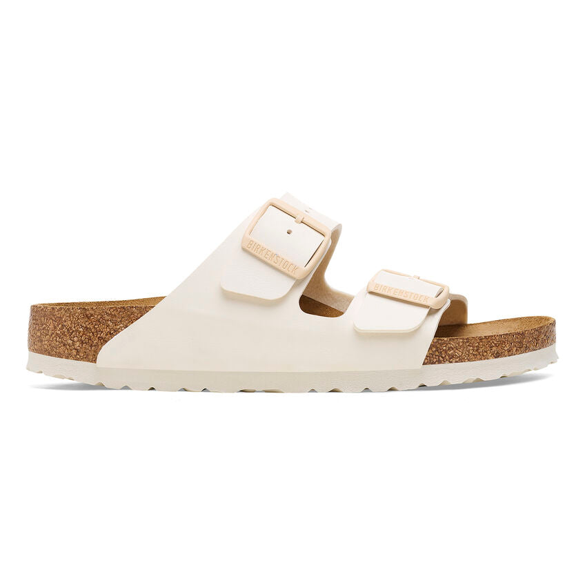 Birkenstock Women's Arizona Birko-Flor Sandal in Eggshell  Women's Footwear