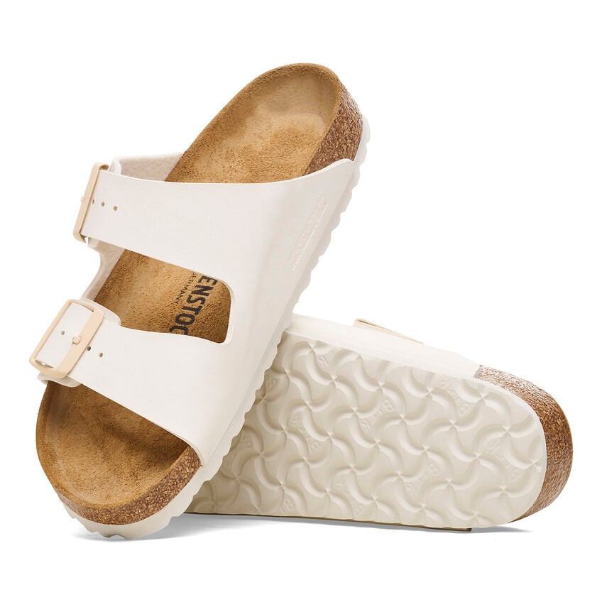 Birkenstock Women's Arizona Birko-Flor Sandal in Eggshell  Women's Footwear