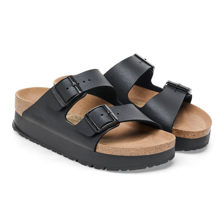 Birkenstock Arizona Birko-Flor Flex Platform in Black  Women's Footwear