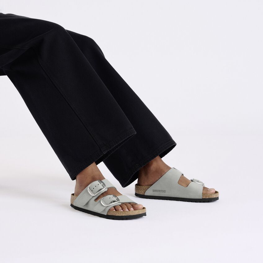 Birkenstock Arizona Big Buckle Nubuck Leather in Pure Sage-Footprint USA