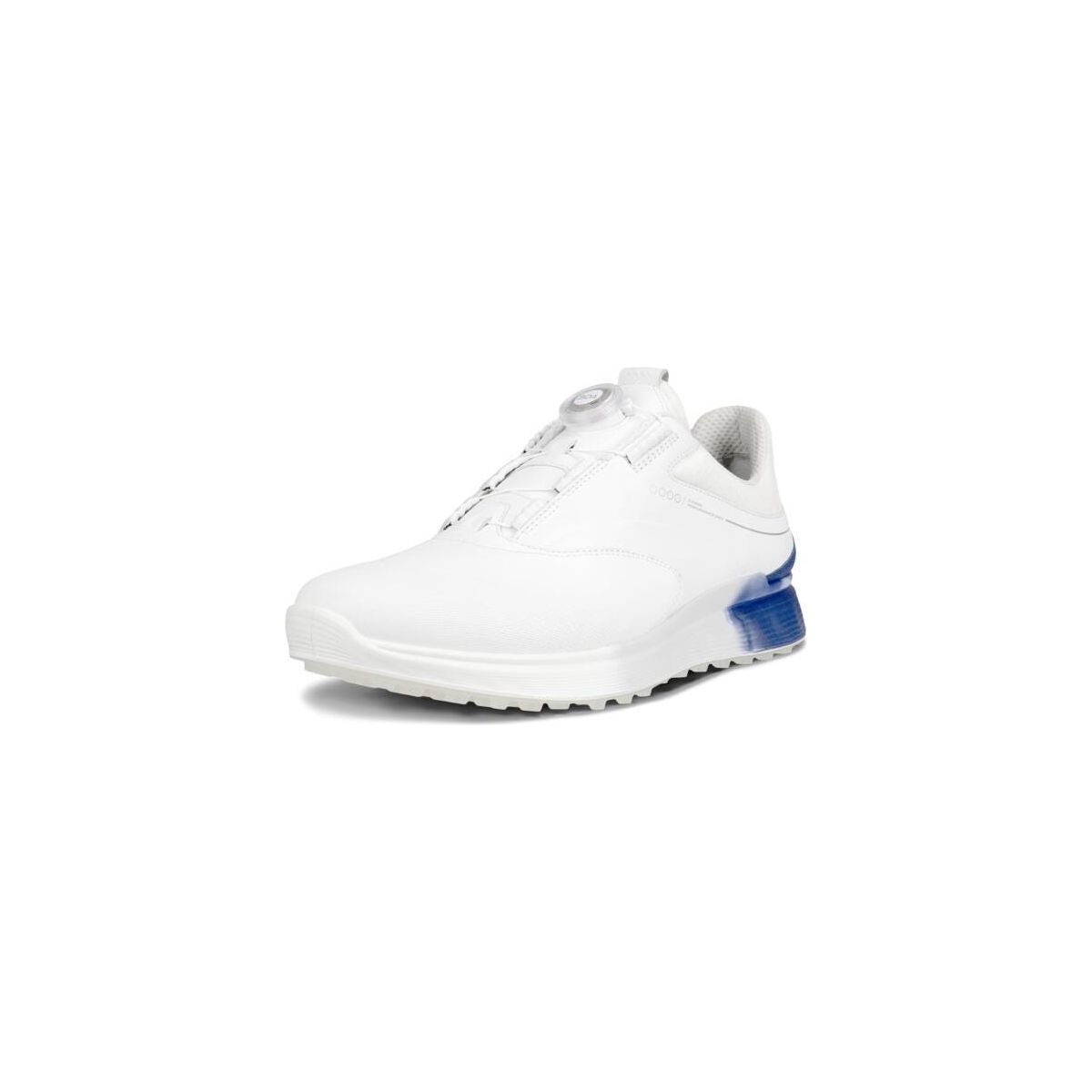 Ecco Men's Golf S-Three Boa Shoe in White Blue Depths Bright White  Men's Footwear