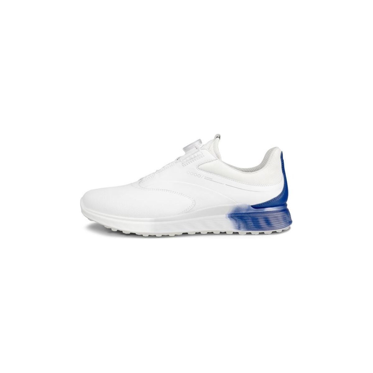 Ecco Men's Golf S-Three Boa Shoe in White Blue Depths Bright White  Men's Footwear