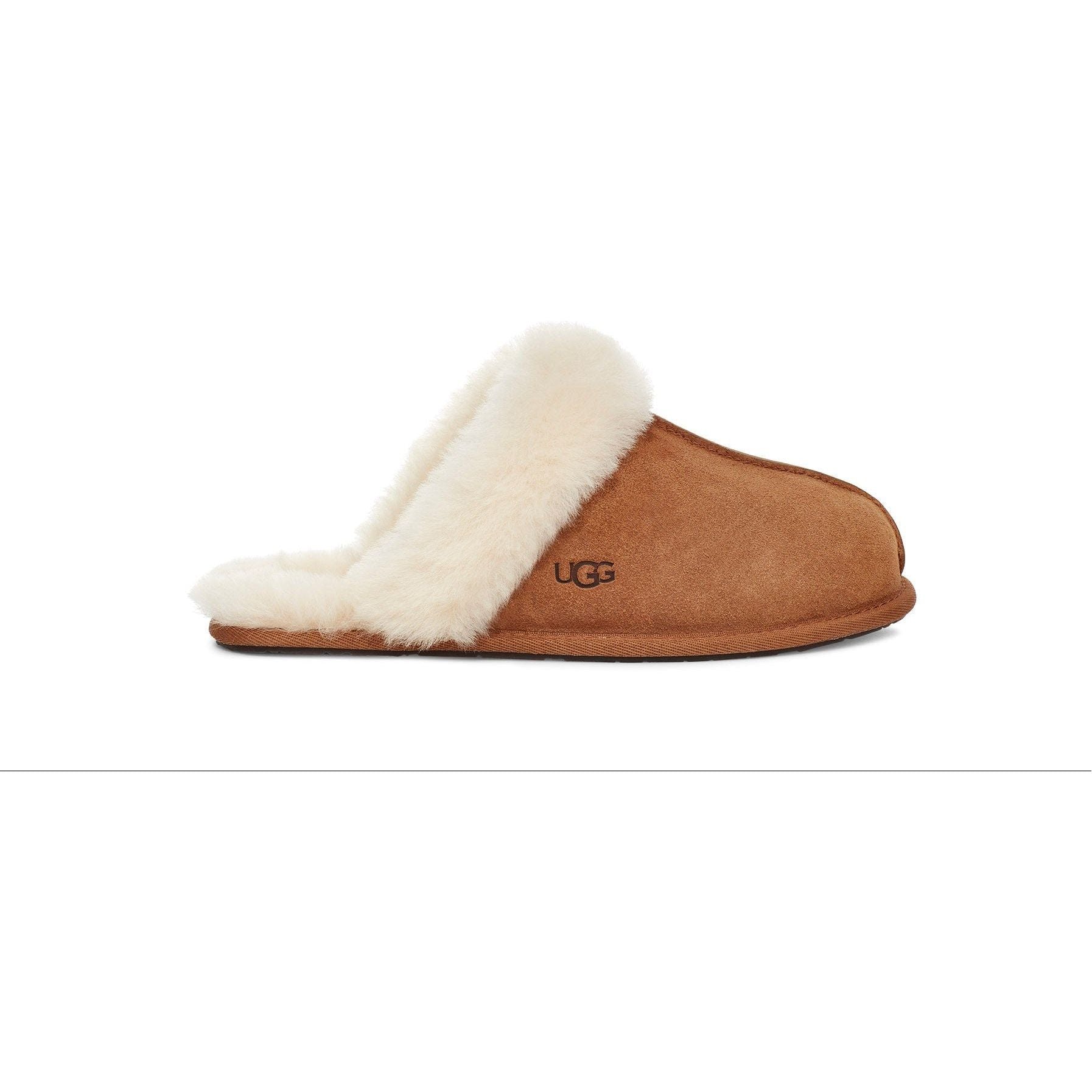 UGG Women's Scuffette II Slipper in Chestnut-Footprint USA