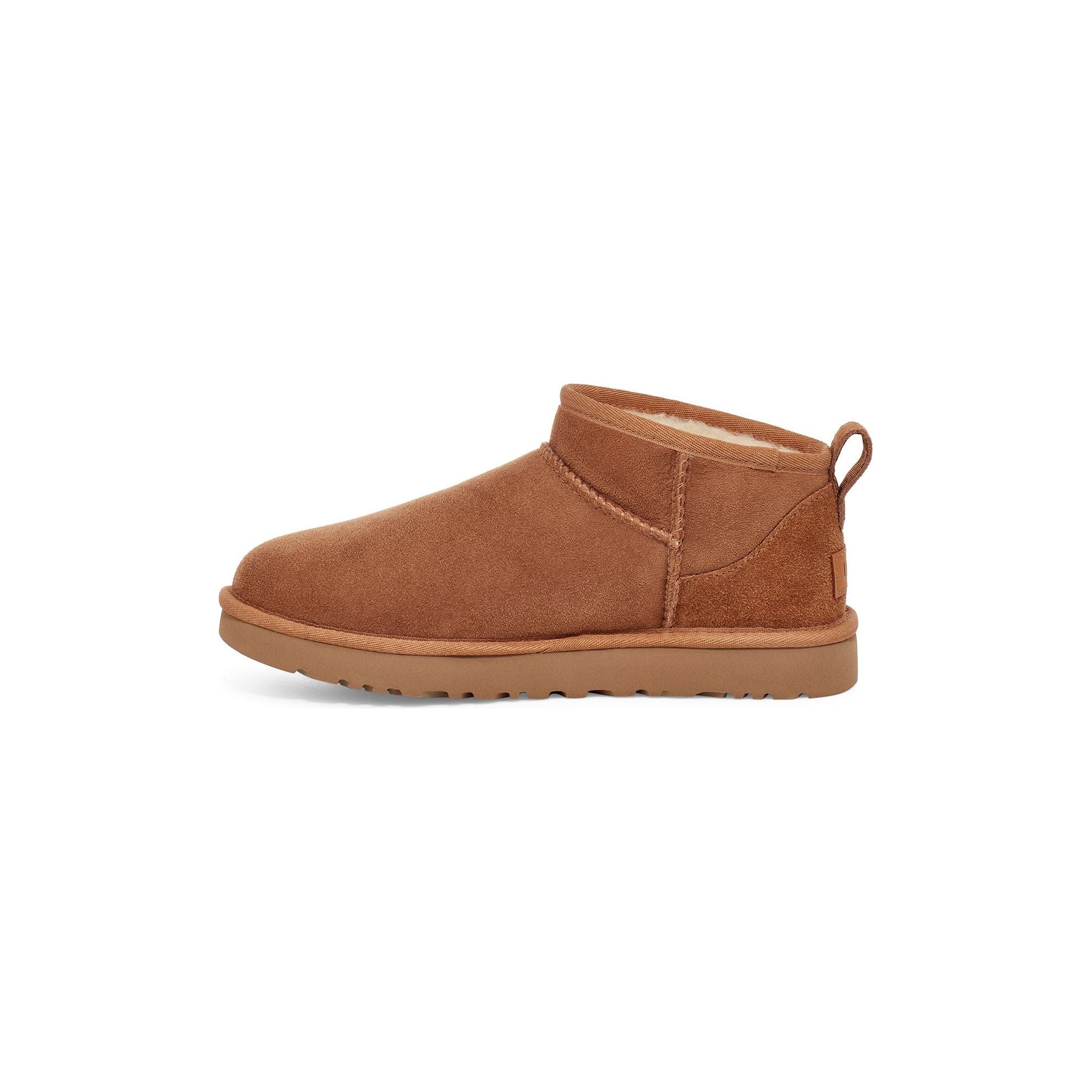 UGG Women's Classic Ultra Mini in Chestnut-Footprint USA