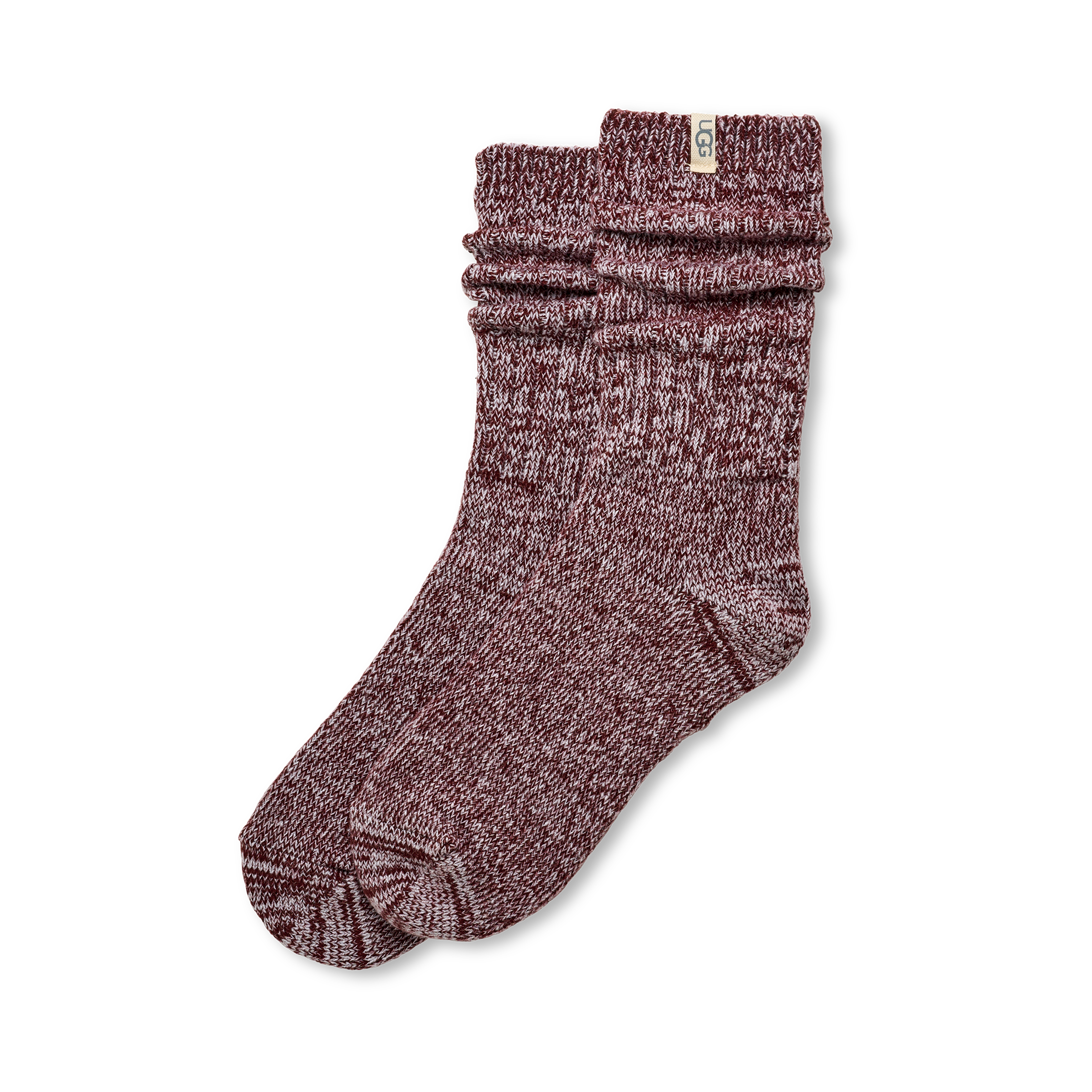 UGG Women's Rib Knit Slouchy Crew 3 Pack in Chroma Pink / Putty / Wild Grape
