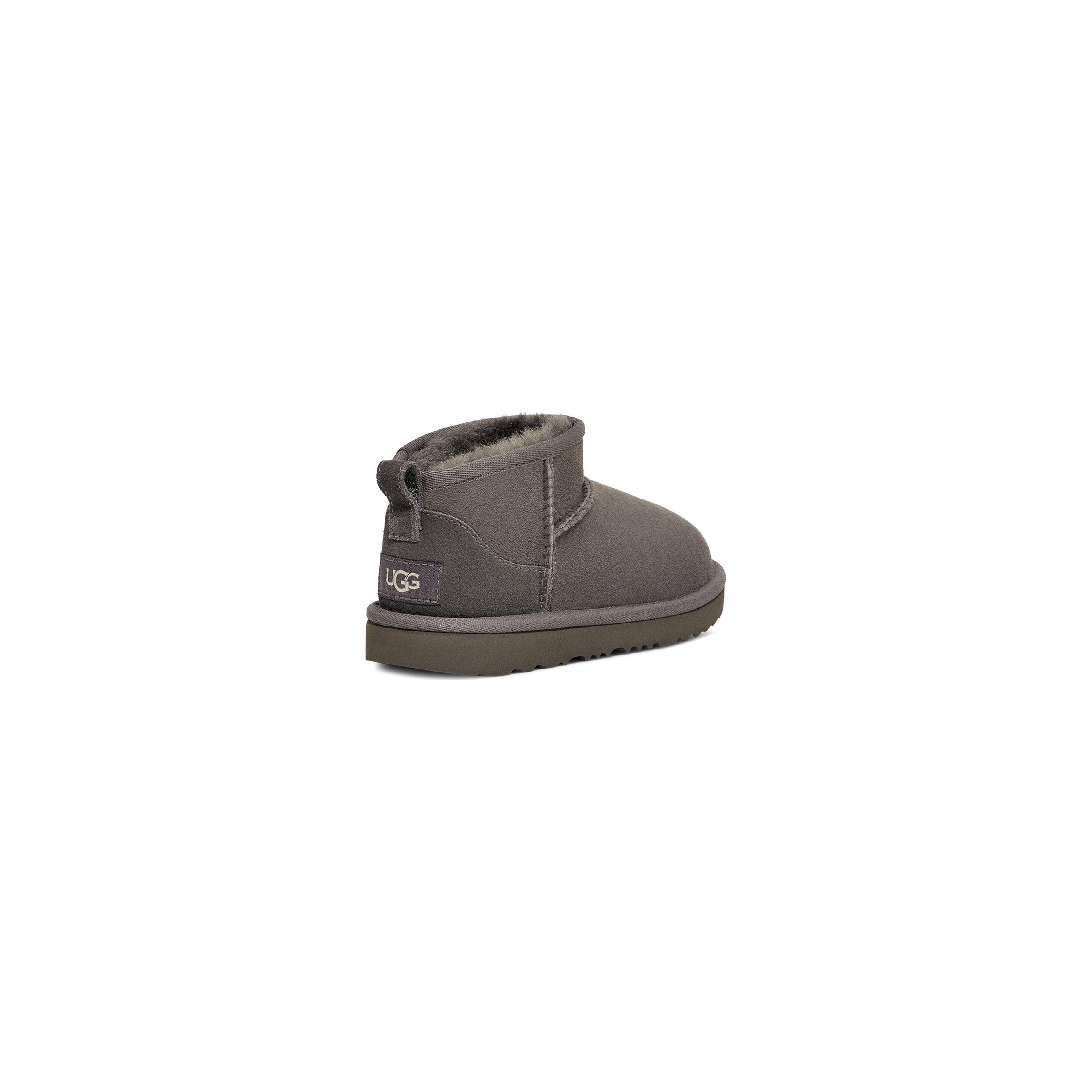 UGG Kid's Classic Ultra Mini in Grey  Kid's Footwear