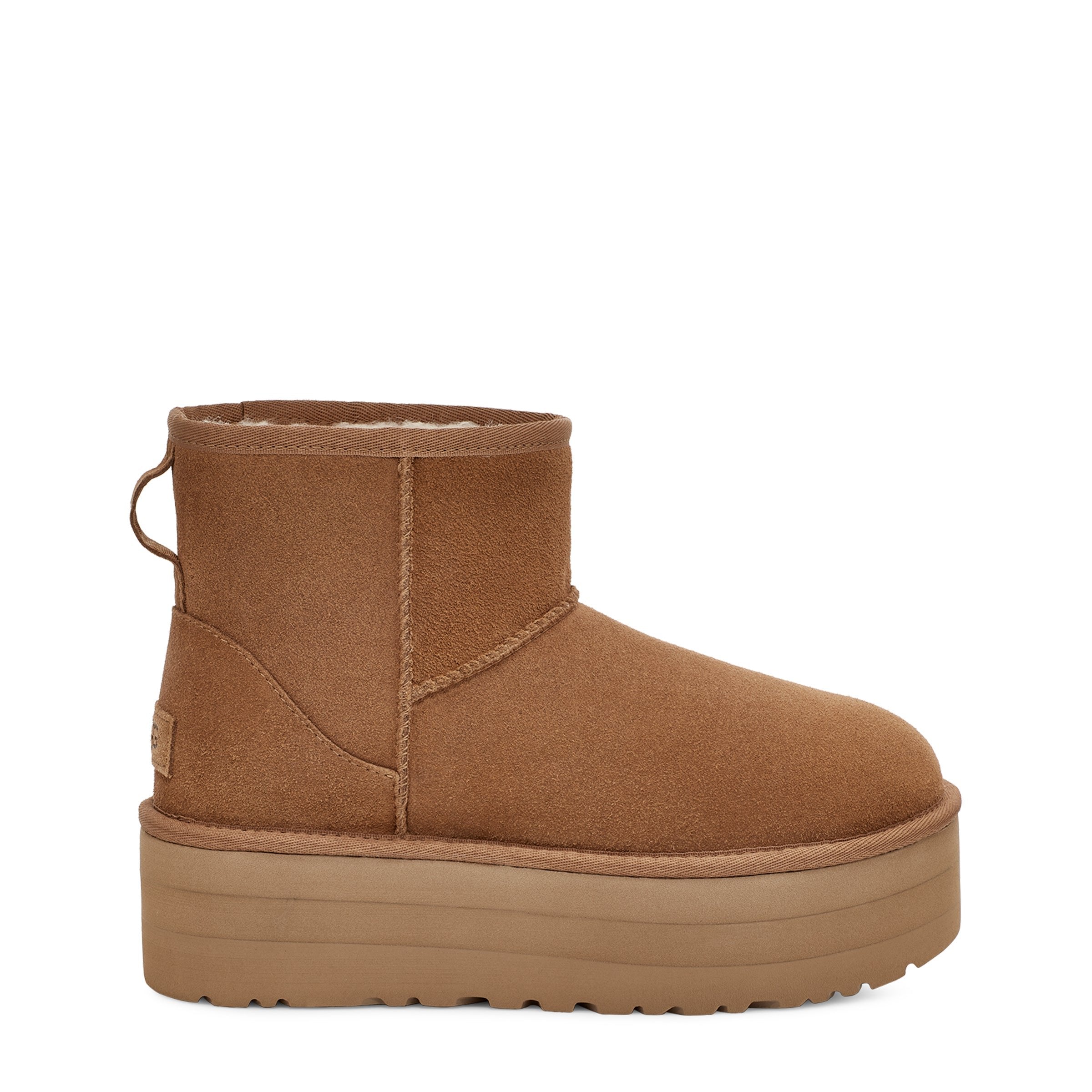 UGG Women's Classic Mini Platform in Chestnut-Footprint USA