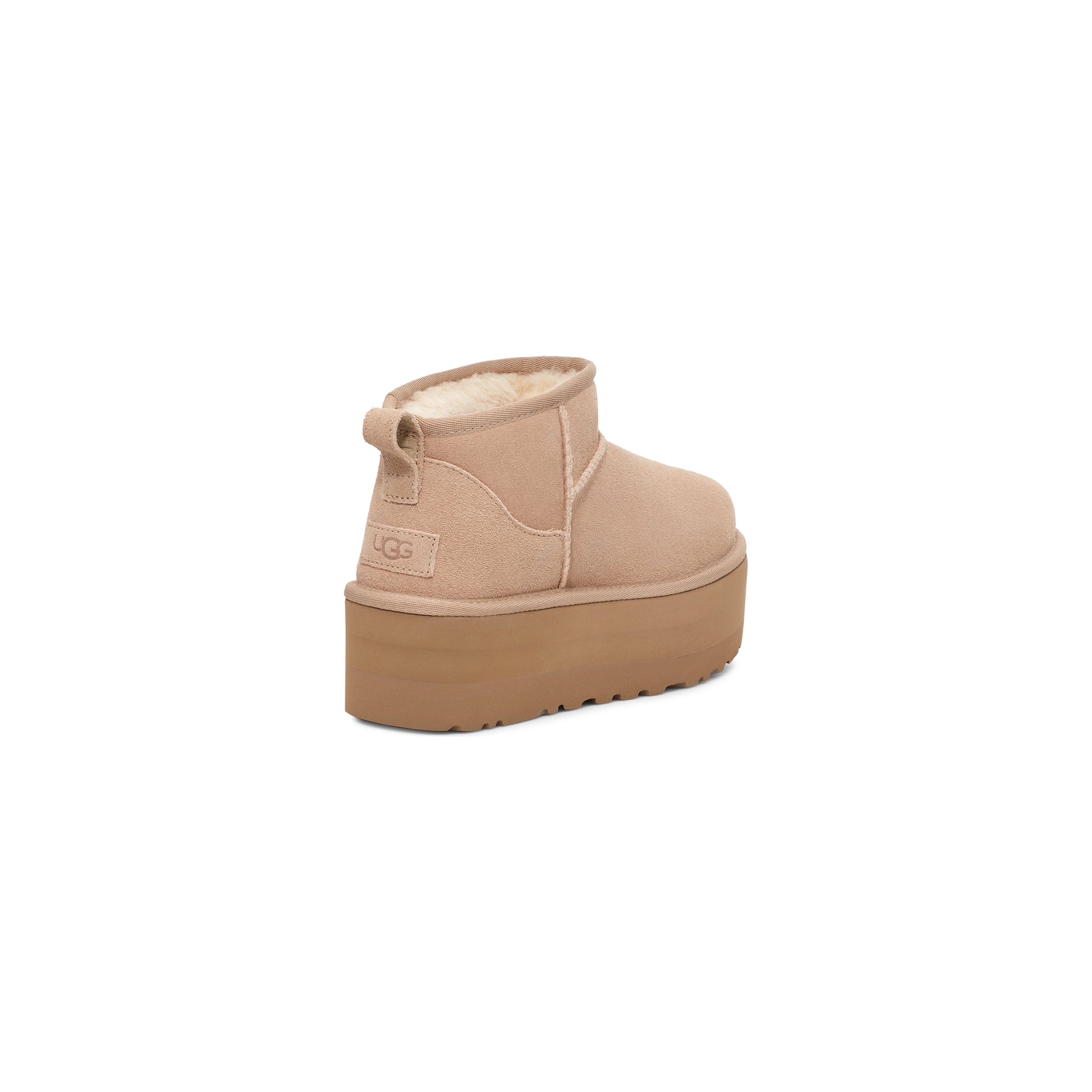 UGG Women's Classic Ultra Mini Platform in Sand + Jason Markk Suede Bundle  Women's Footwear