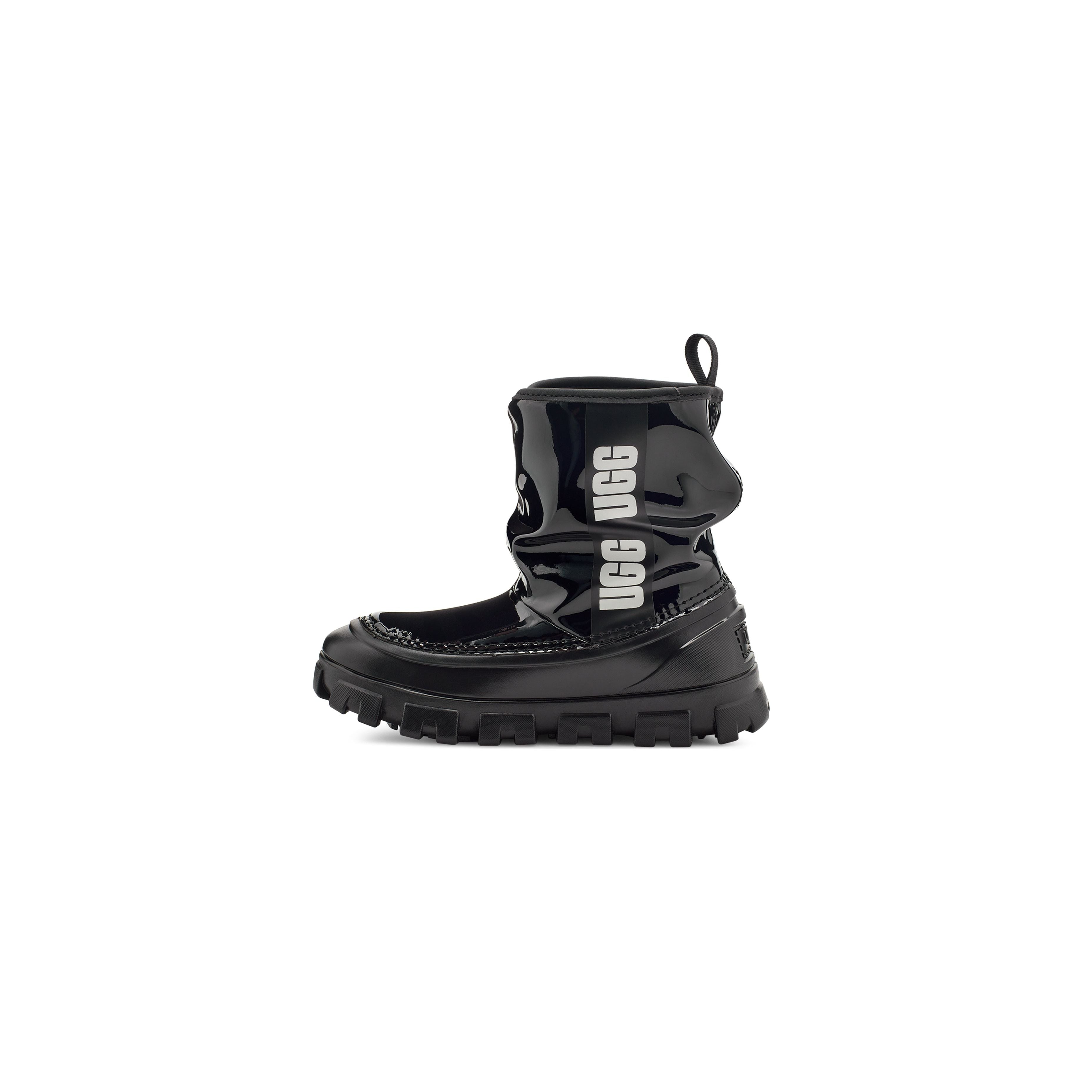 UGG Kid's Classic Brellah Mini in Black  Kid's Footwear