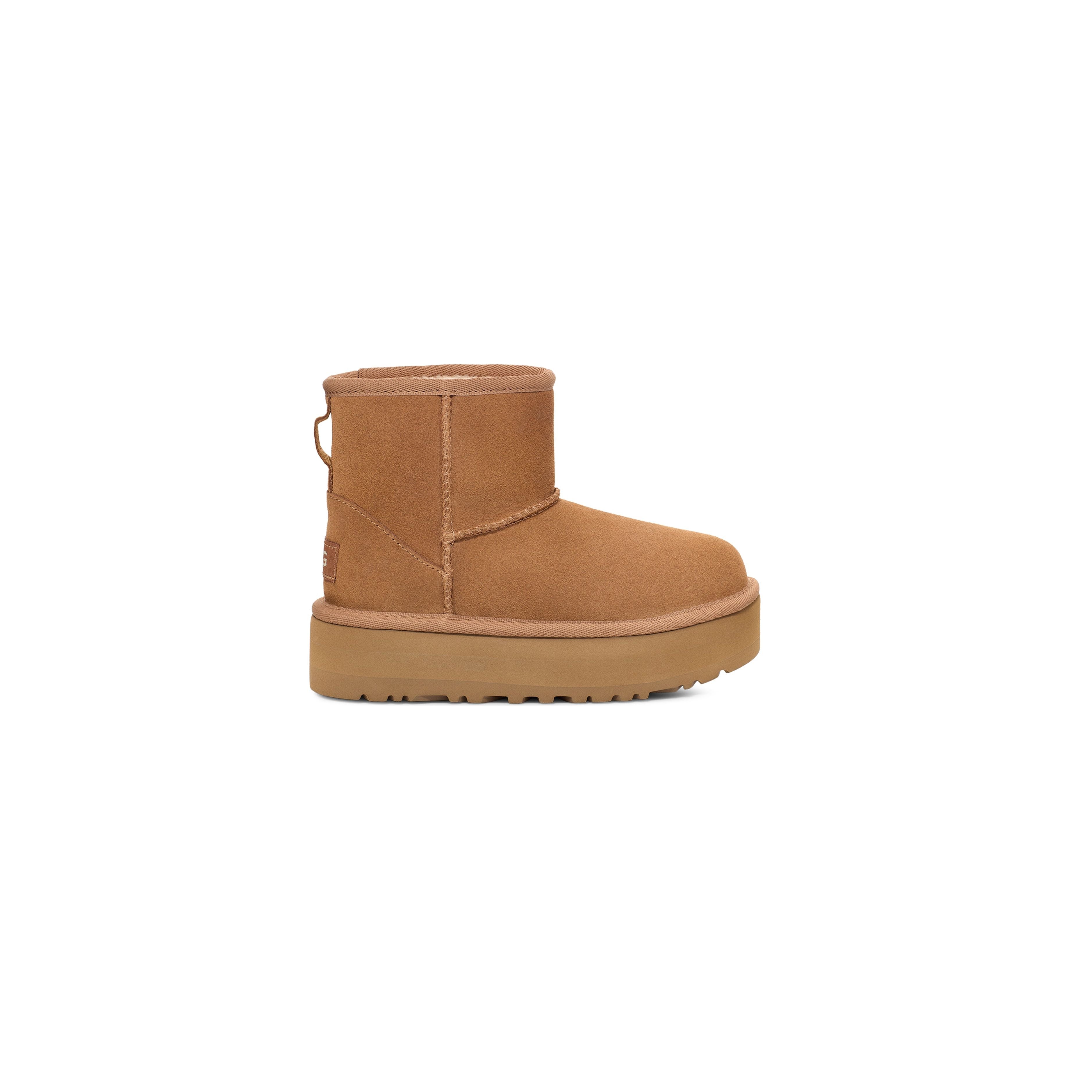 UGG Kid's Classic Mini Platform in Chestnut  Kid's Footwear