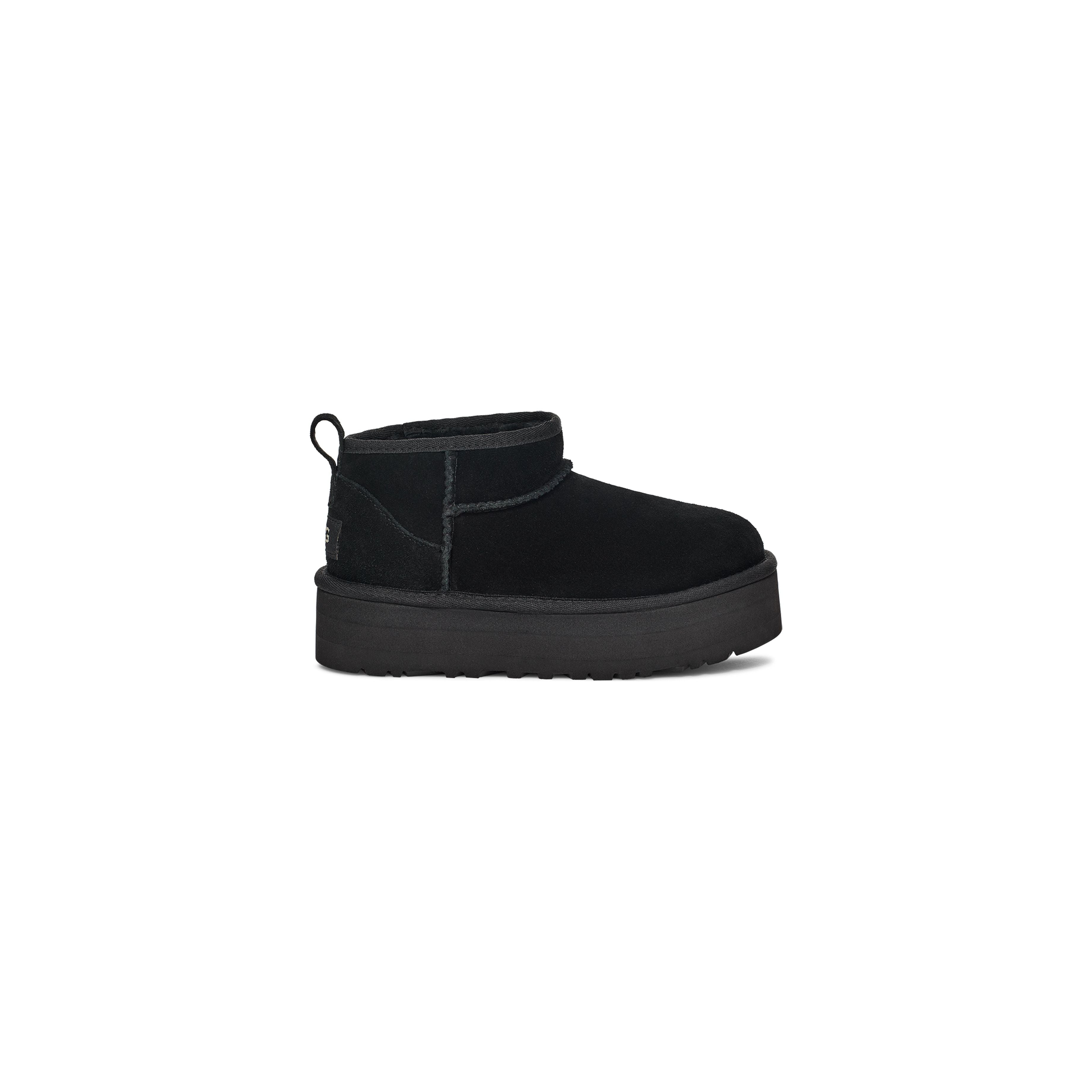 UGG Kid's Classic Ultra Mini Platform in Black  Women's Boots