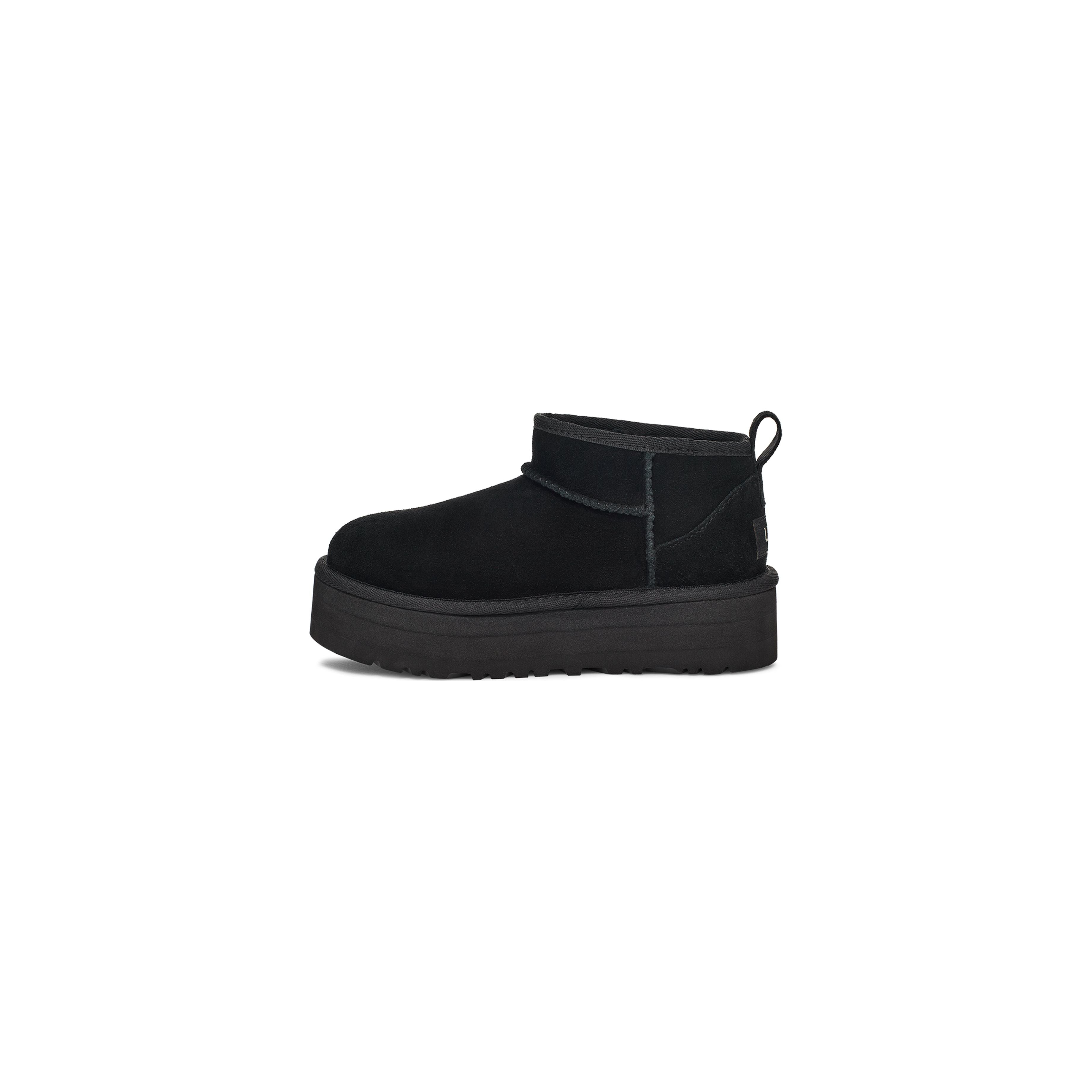 UGG Kid's Classic Ultra Mini Platform in Black  Women's Boots