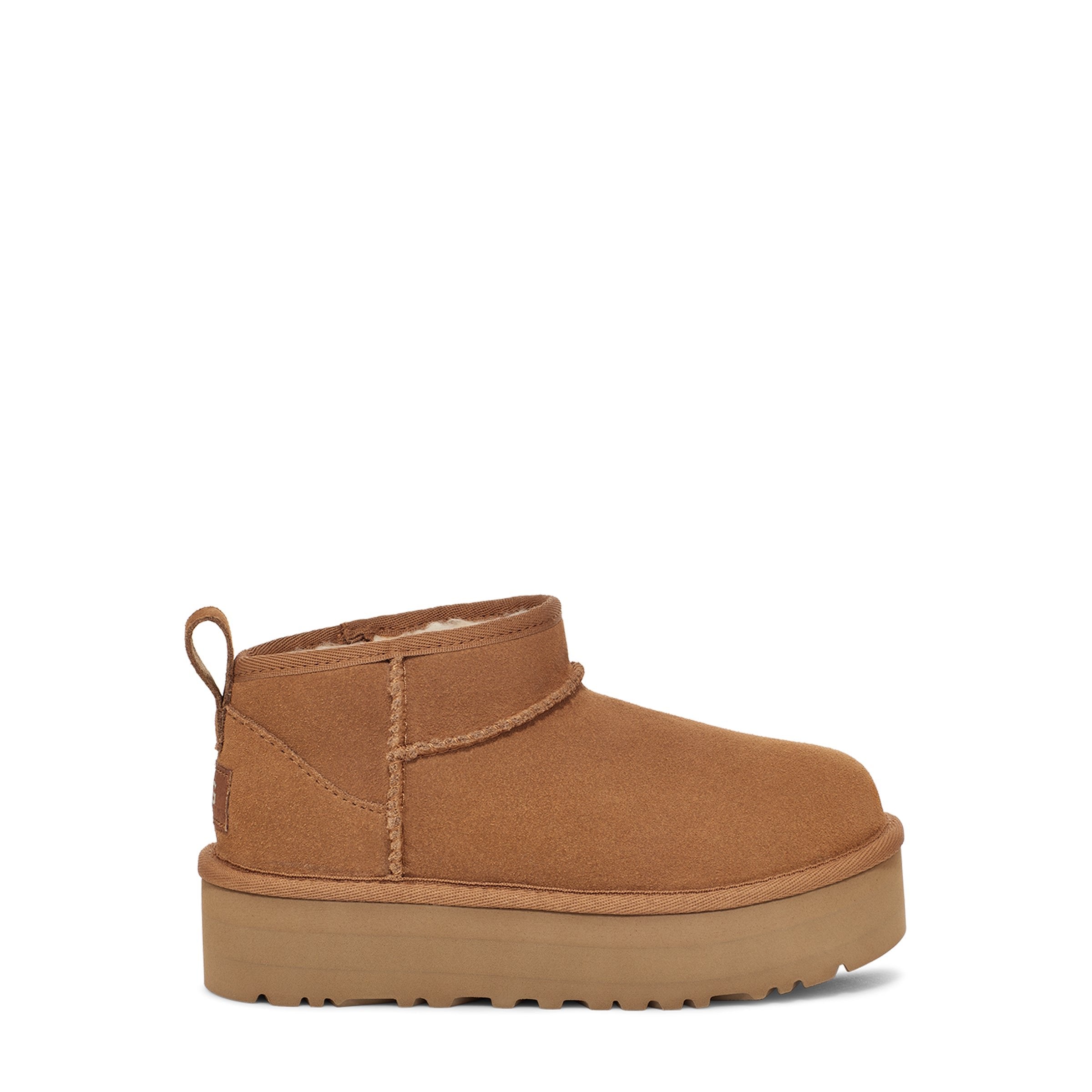 UGG Kid's Classic Ultra Mini Platform in Chestnut