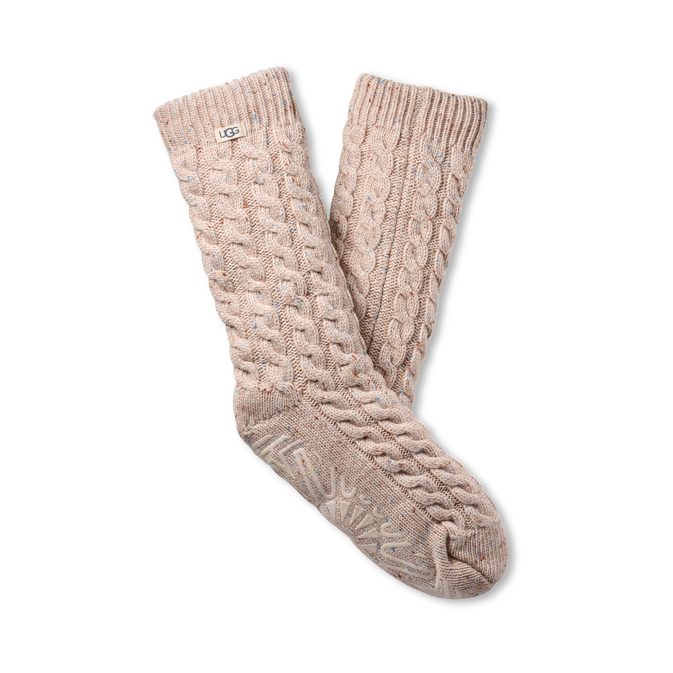 UGG Women's Elowyn Cable Knit Fleece Lined in Cream Confetti