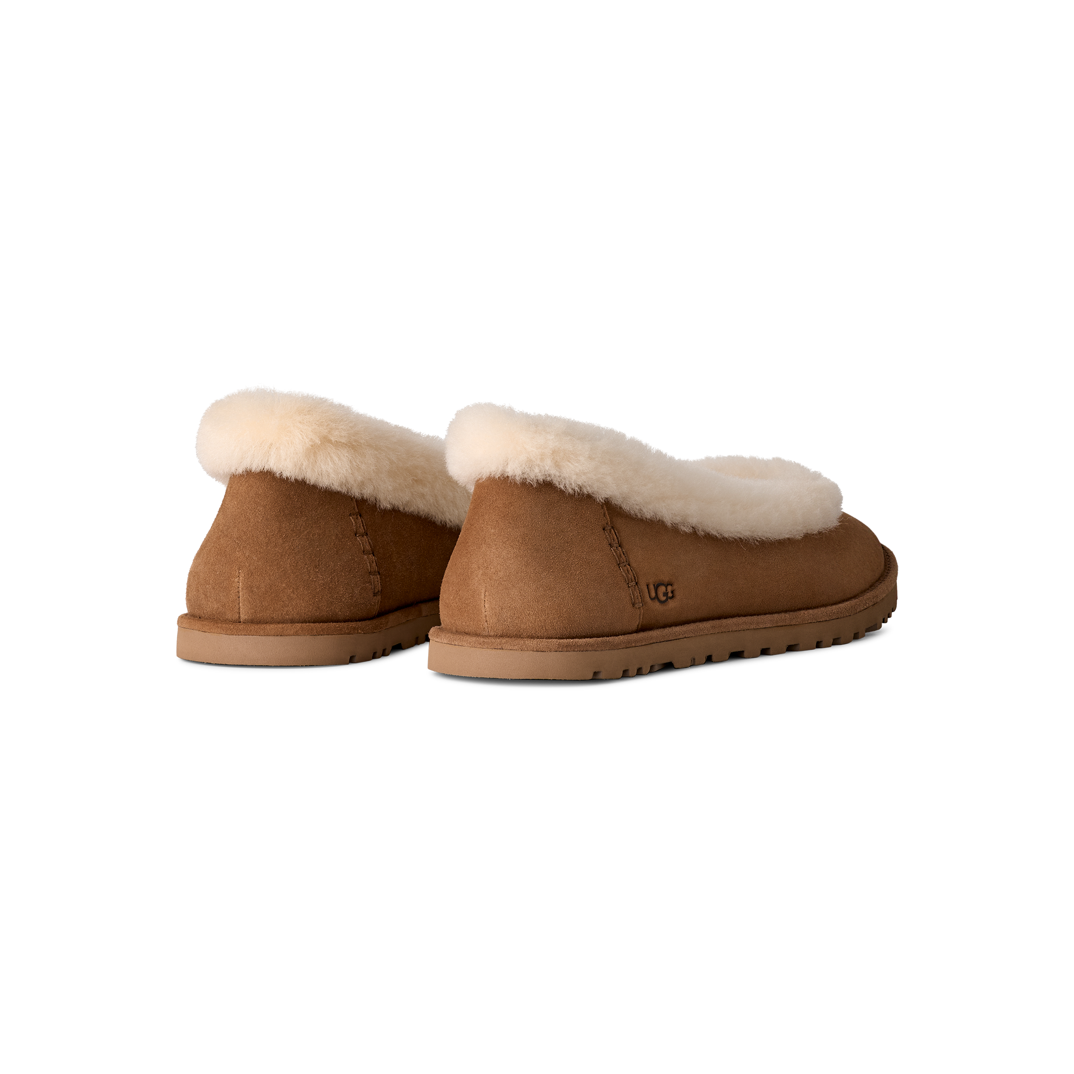 UGG Women's Zora Ballet Flat in Chestnut Bundled with Care Kit Socks UGG Women's Zora Ballet Flat in Chestnut Bundled with Care Kit Socks