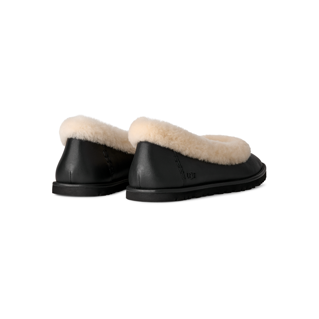 UGG Women's Zora Leather Ballet Flat in Black