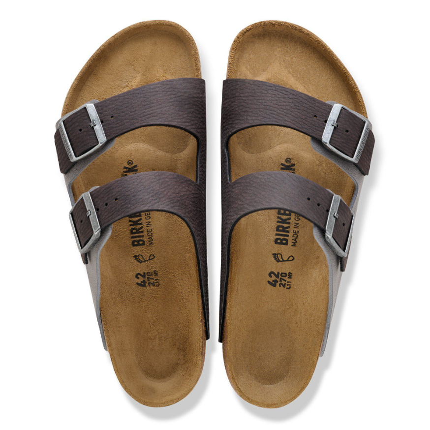 Birkenstock Men's Arizona Mixed Synthetic Material in Black/Dark Gray