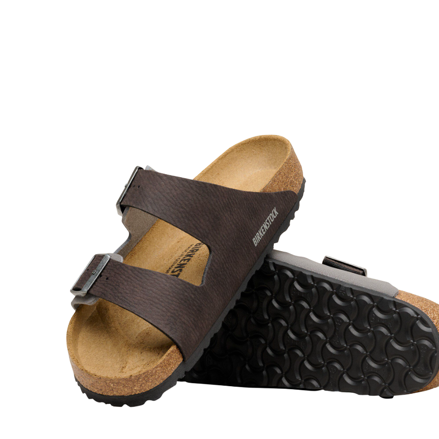 Birkenstock Men's Arizona Mixed Synthetic Material in Black/Dark Gray