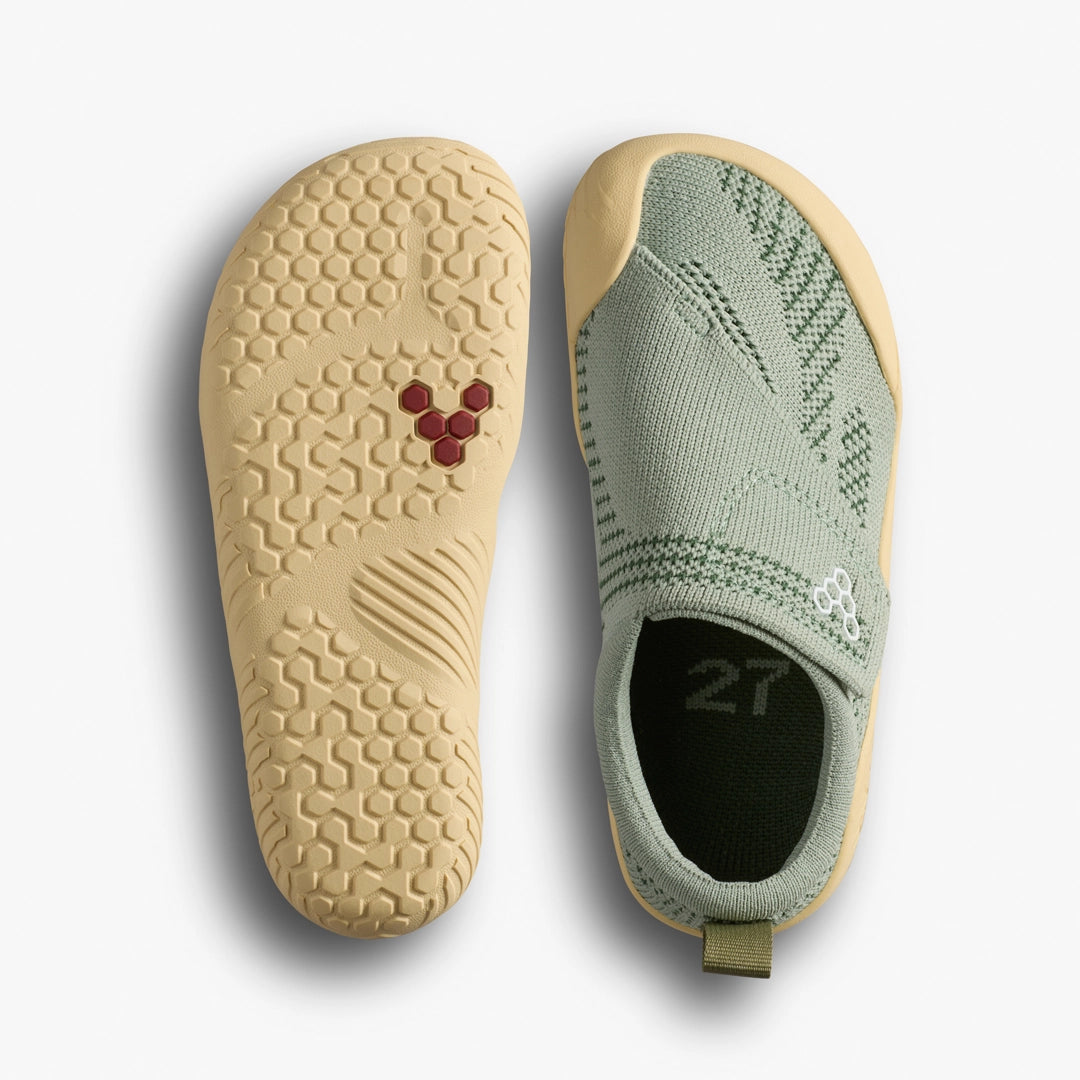 Vivobarefoot Kid's Motus Knit Preschool in Glacial Green