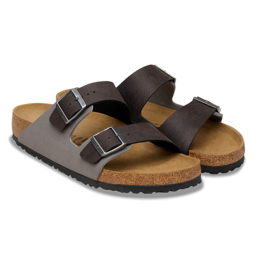 Birkenstock Men's Arizona Mixed Synthetic Material in Black/Dark Gray