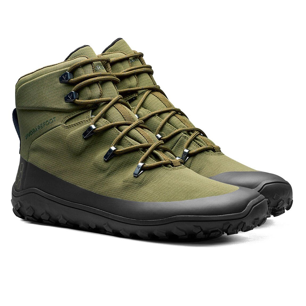 VIVOBAREFOOT スノーブーツ オリーブグリーン Vivobarefoot Men's Tracker Textile AT II