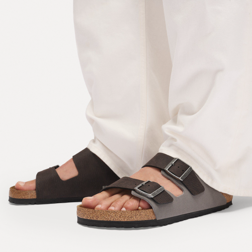 Birkenstock Men's Arizona Mixed Synthetic Material in Black/Dark Gray