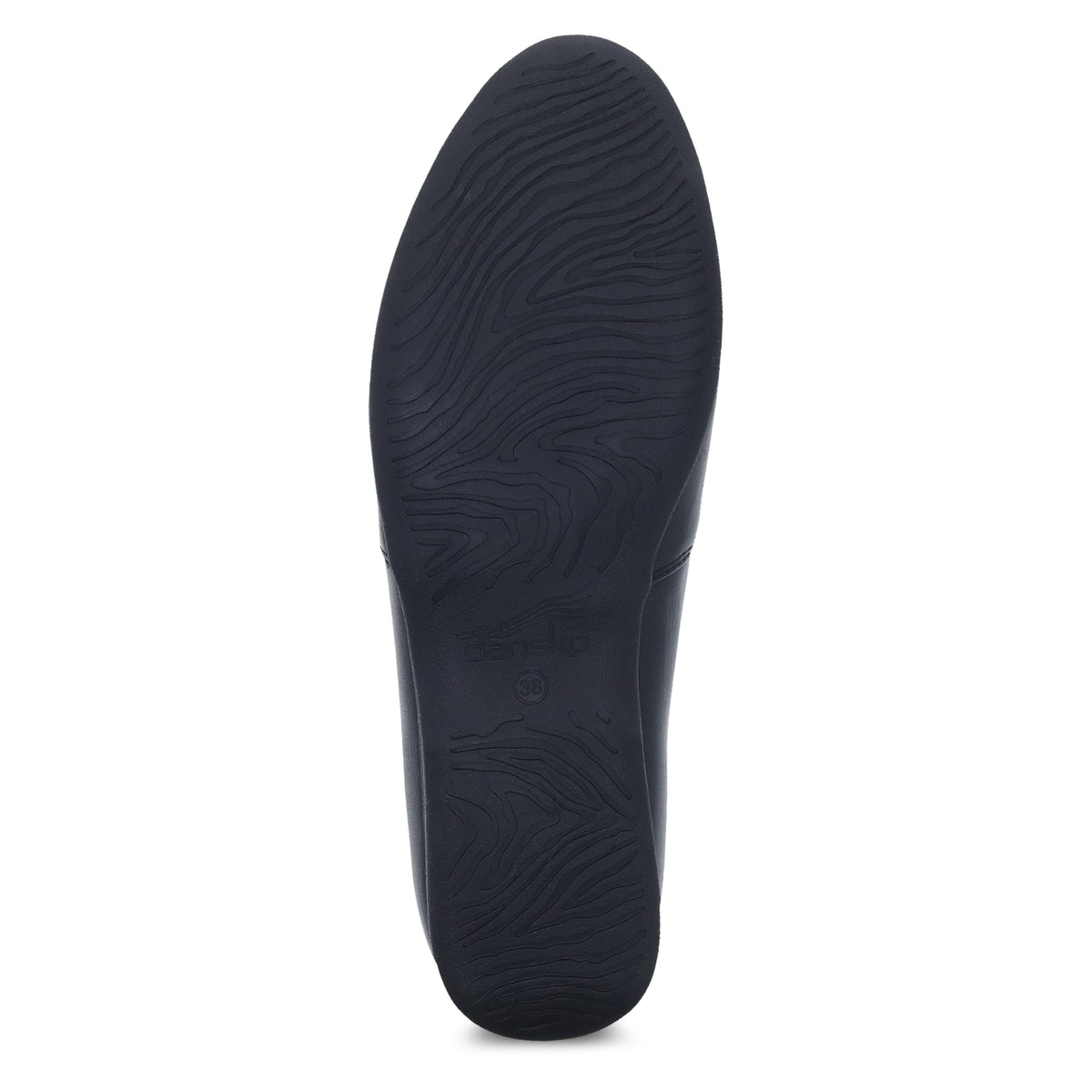 Dansko Women's Larisa in Black Milled Nappa Flat  Women's Footwear