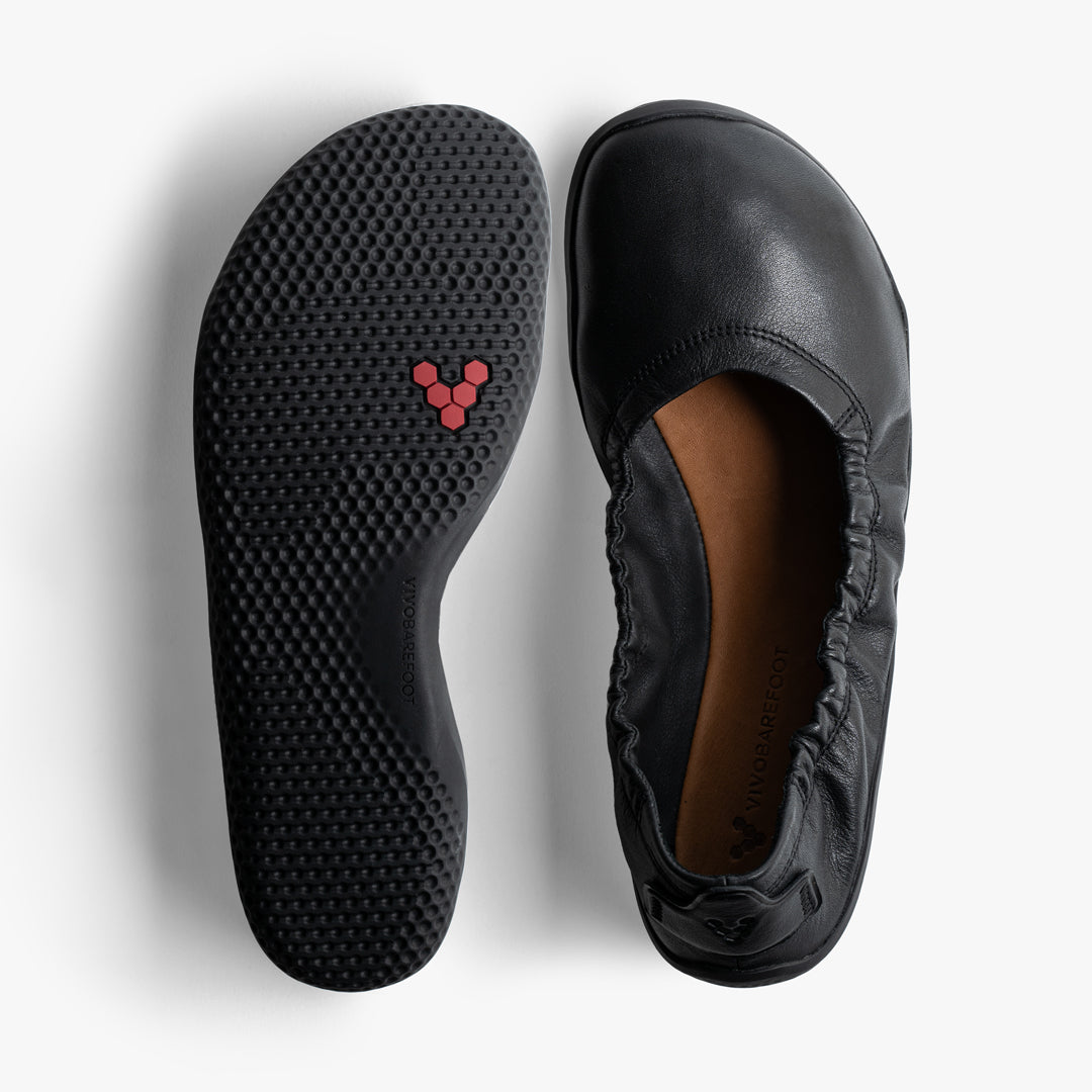 Vivobarefoot Womens Asana Yin Ballerina Leather  Shoes