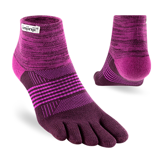 Injinji Women's Trail Midweight Mini Crew in Violet