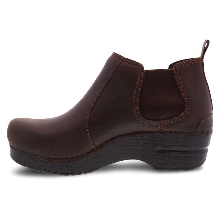 Dansko Women's Frankie Boot in Antique Oiled Brown  shoes