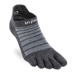 Injinji Men's Lightweight No Show Wool Socks in Slate