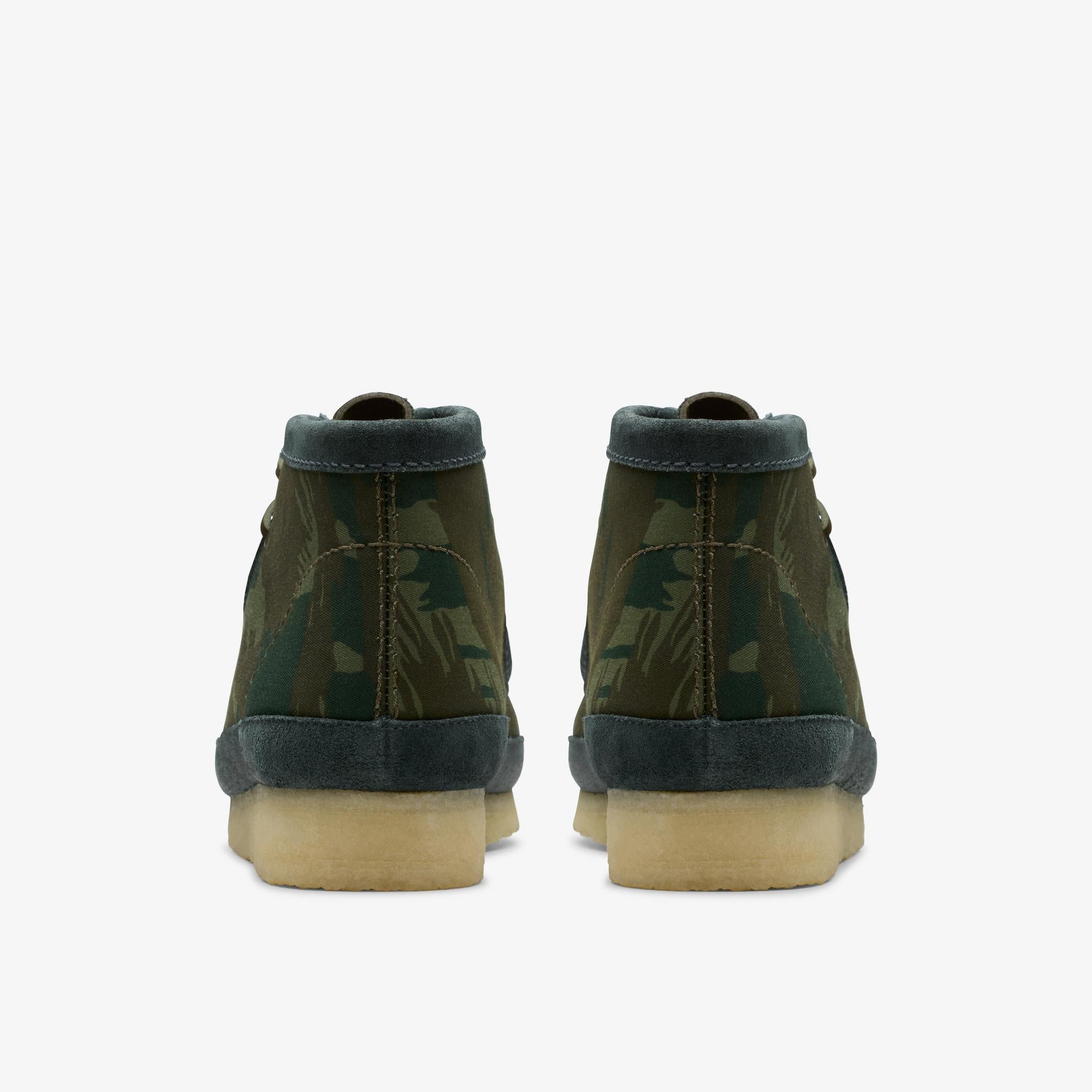 Clarks Men's Wallabee Boot in Green Camouflage  Shoes