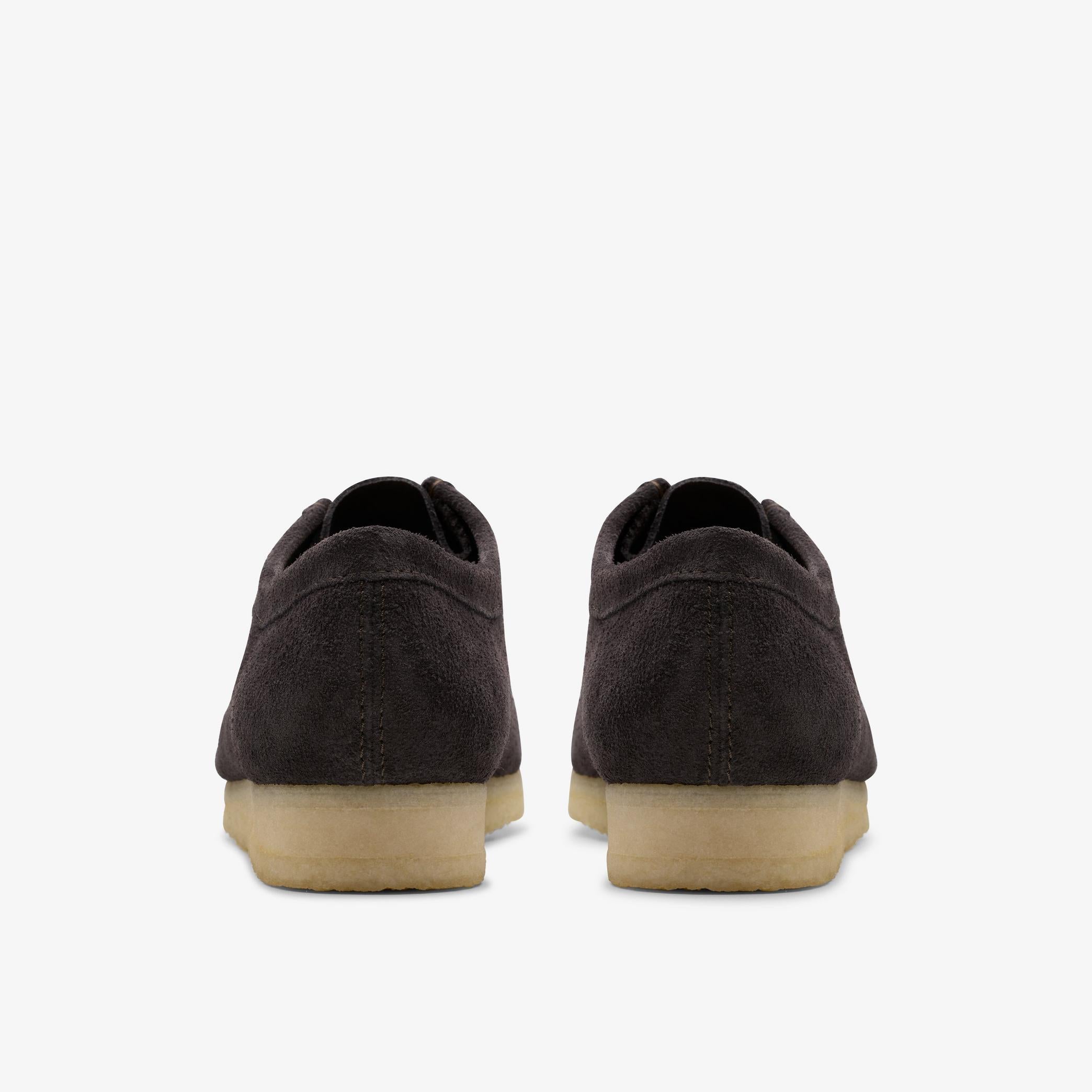 Clarks Wallabee Shoes Brown Slate Suede