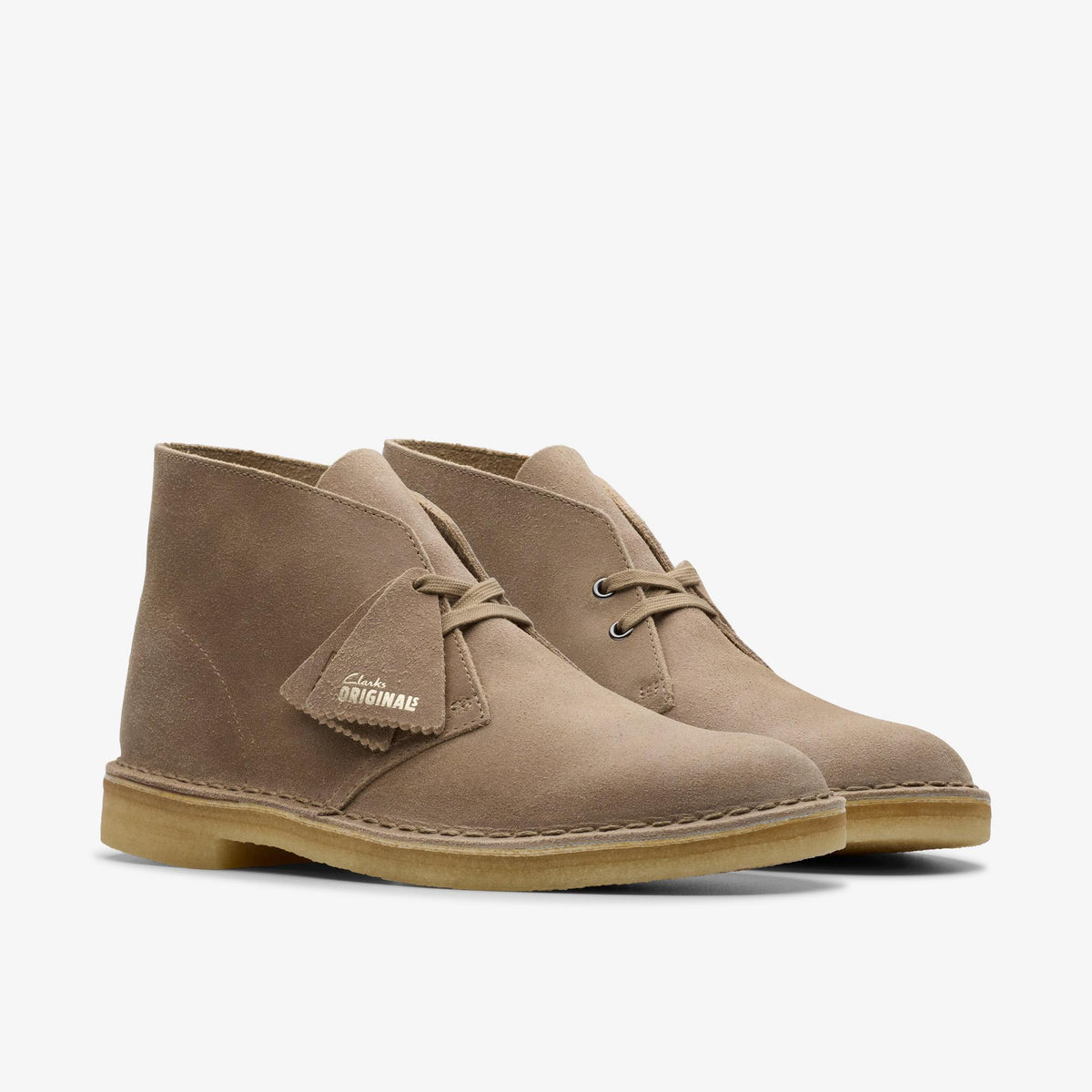 Clarks Men's Desert Boot in Taupe Distressed  shoes