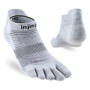 Injinji Men's Run Lightweight No-Show Ultra-Thin Cushioning in Grey