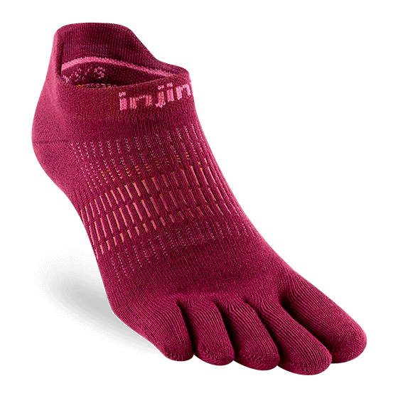 Injinjo Women's Run Lightweight No-Show Ultra Thin Cushioning in Beetroot  Accessories