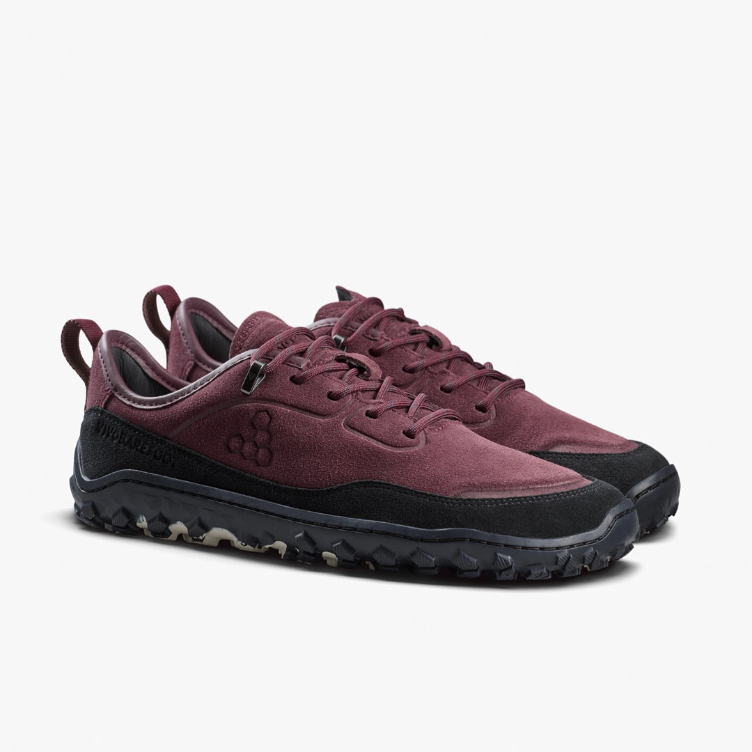 Vivobarefoot Men's Tracker Leather AT Low II Suede in Fig