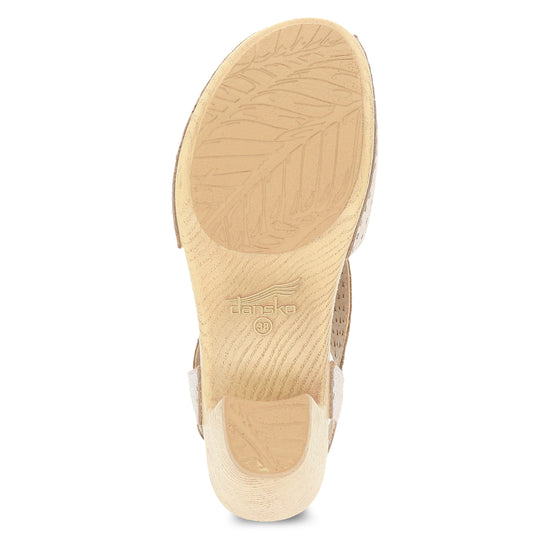 Dansko Women's Teagan in White Vintage Leather Sandal  Women's Footwear