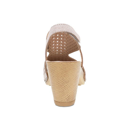 Dansko Women's Teagan in White Vintage Leather Sandal  Women's Footwear
