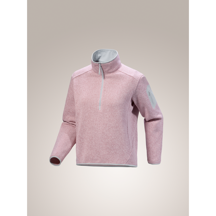 Arc'teryx Women's Covert Zip Neck in Alpine Rose Heather/Solitude