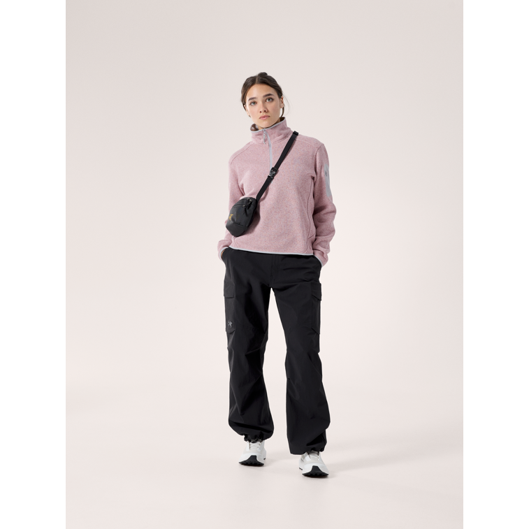 Arc'teryx Women's Covert Zip Neck in Alpine Rose Heather/Solitude