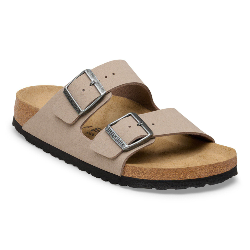 Birkenstock Arizona Birkibuc in Gray Taupe