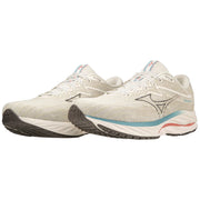 Mizuno Men's Wave Rider 27 in Snow White Granite Grey  Footwear