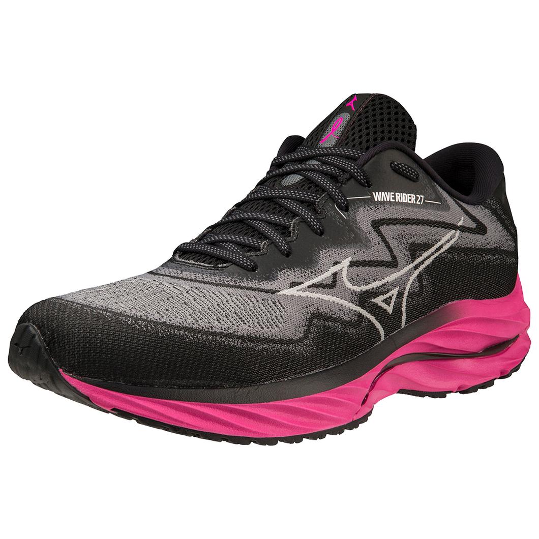 Mizuno Men's Project Zero Wave Rider 27 Running Shoe in Black Harbor Mist  Men's Footwear