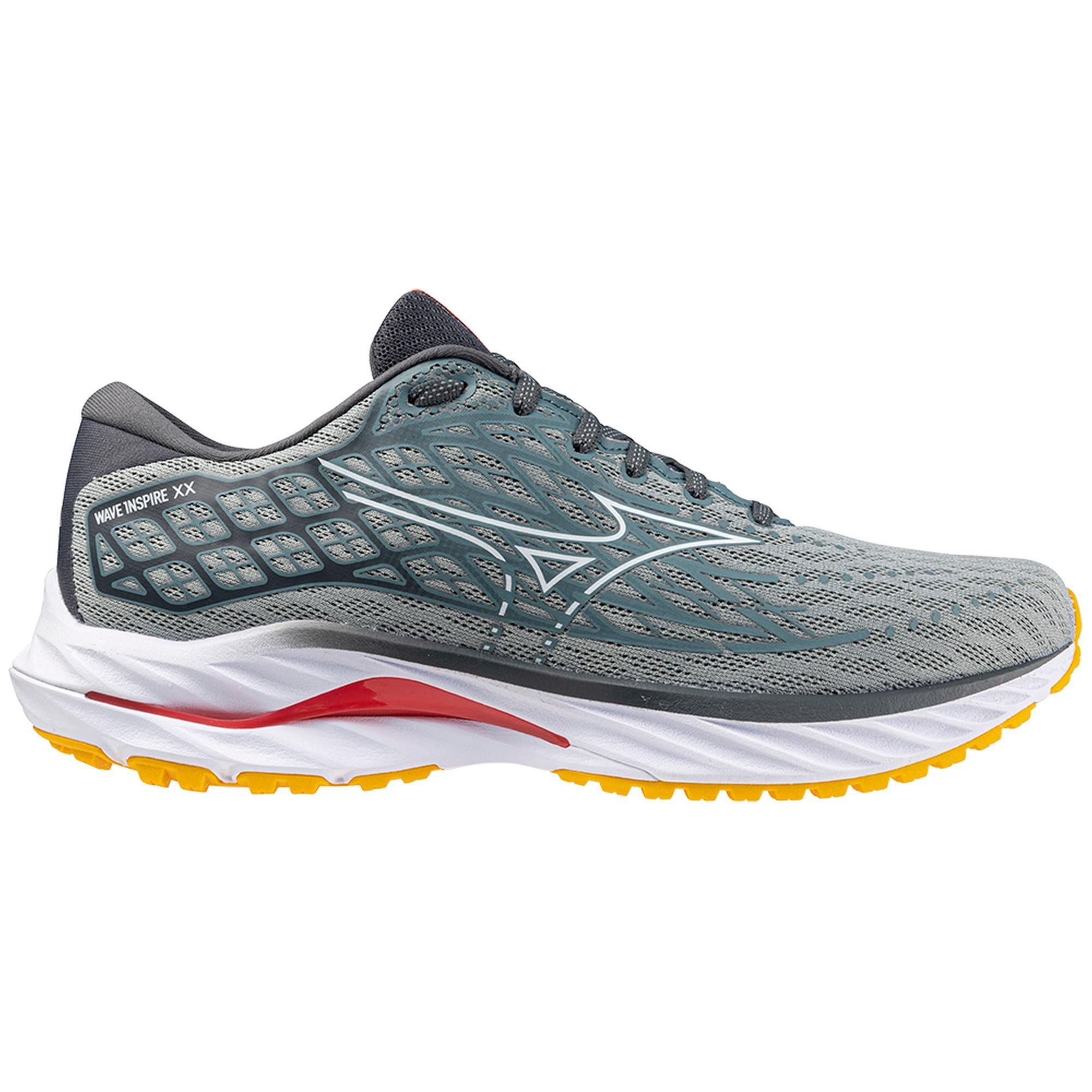 Mizuno Men's Wave Inspire 20 in Abyss White  Men's Footwear