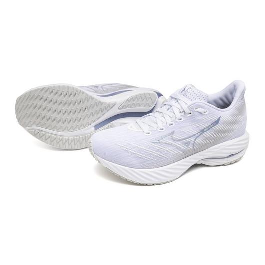 Mizuno Women's Wave Rider 28 Running Shoe in White Nimbus Cloud  Women's Footwear